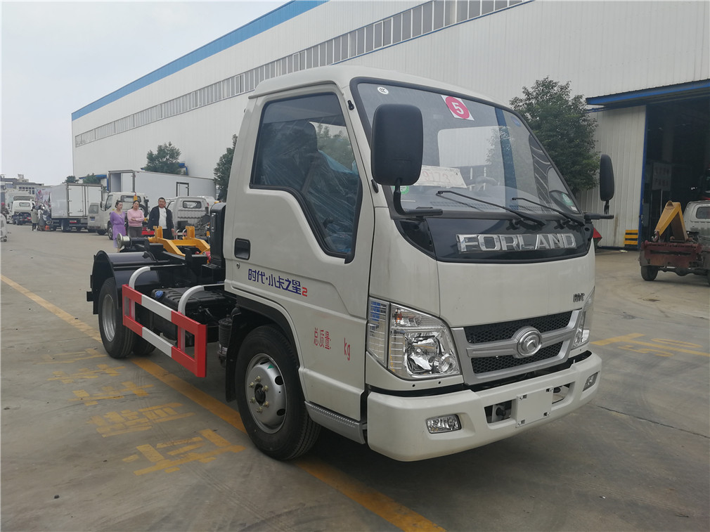 福田小卡4方車(chē)廂可卸垃圾車(chē)