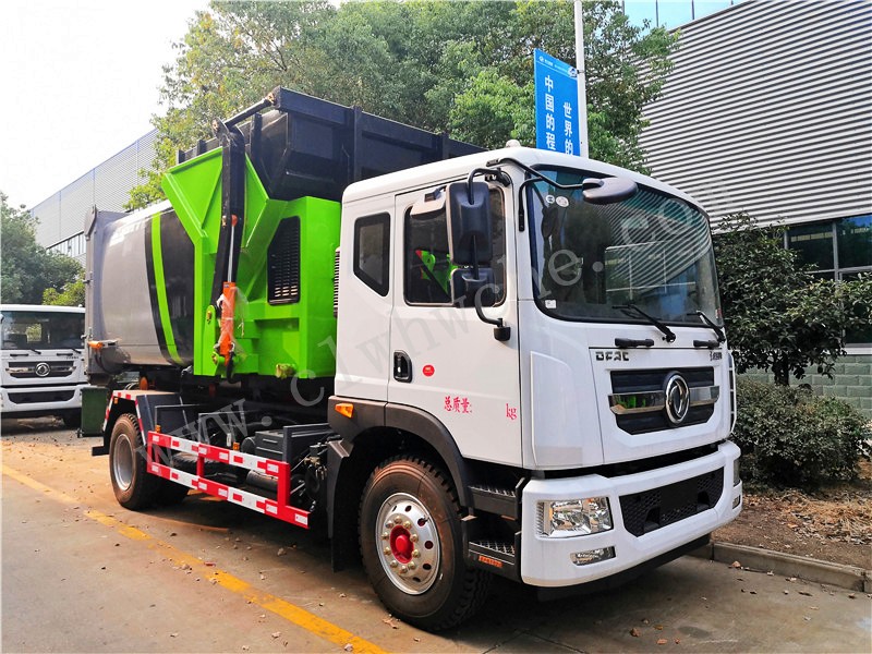 東風D9勾臂垃圾車價格 12-15噸勾臂垃圾車報價 國六勾臂垃圾車廠家