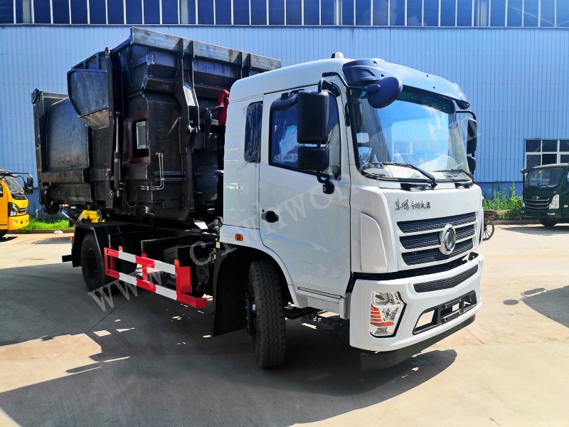 東風(fēng)D3L勾臂垃圾車(chē)報(bào)價(jià)  10-12噸勾臂垃圾車(chē)價(jià)格 國(guó)六勾臂垃圾車(chē)廠(chǎng)家