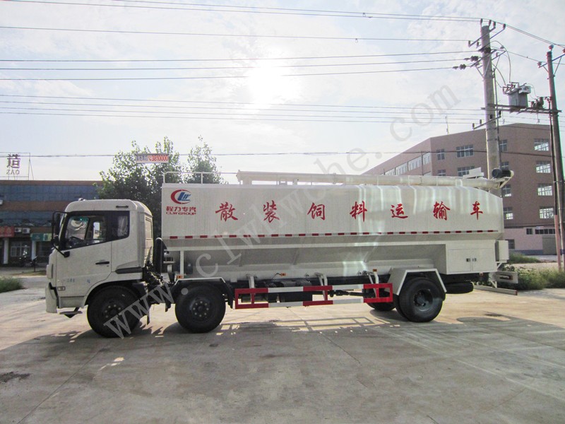東風(fēng)天錦前四后四30方散裝飼料運(yùn)輸車