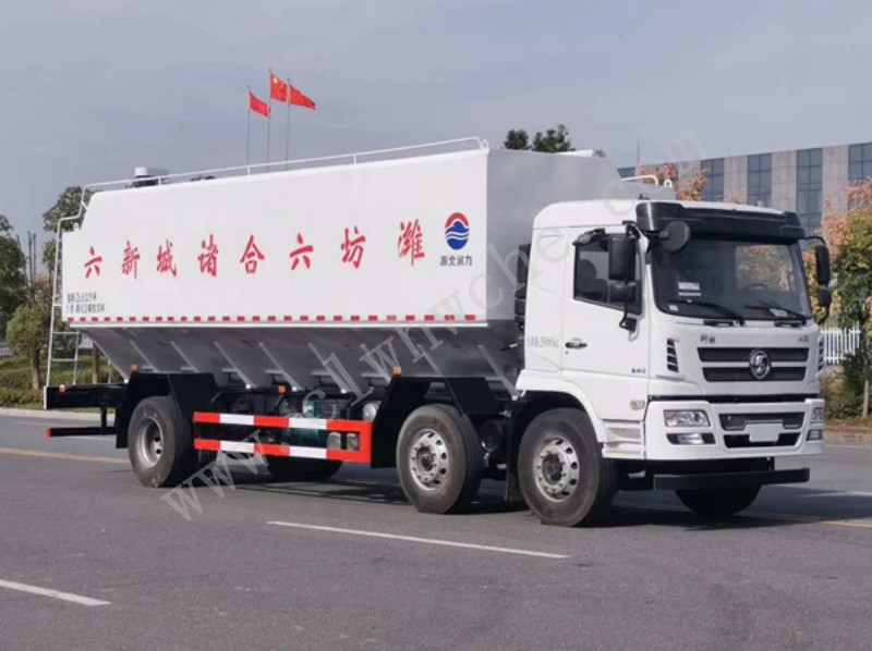 陜汽前四后四30方散裝飼料運(yùn)輸車