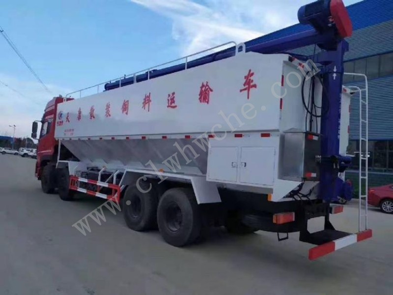 東風天龍前四后八40方散裝飼料運輸車 價格  報價 廠家 