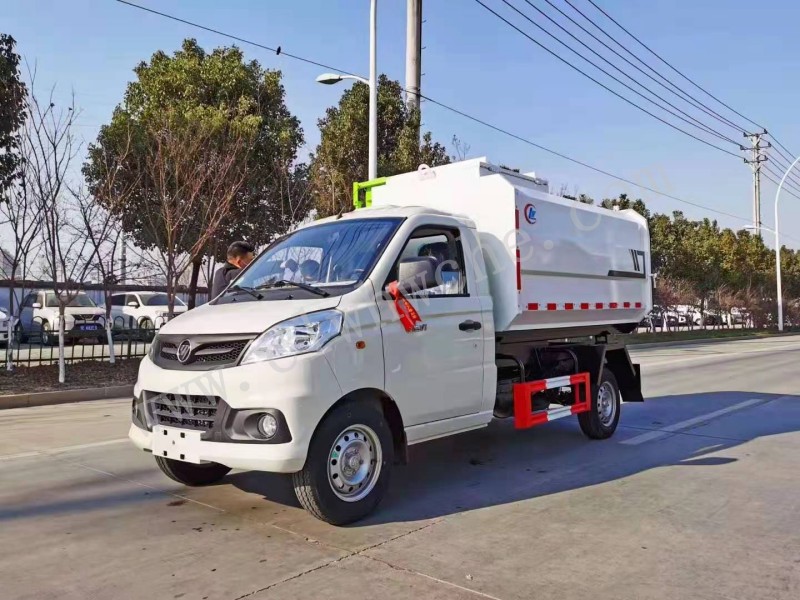 4方掛桶垃圾車價格 福田祥菱4方掛桶垃圾車廠家 福田掛桶垃圾車報價